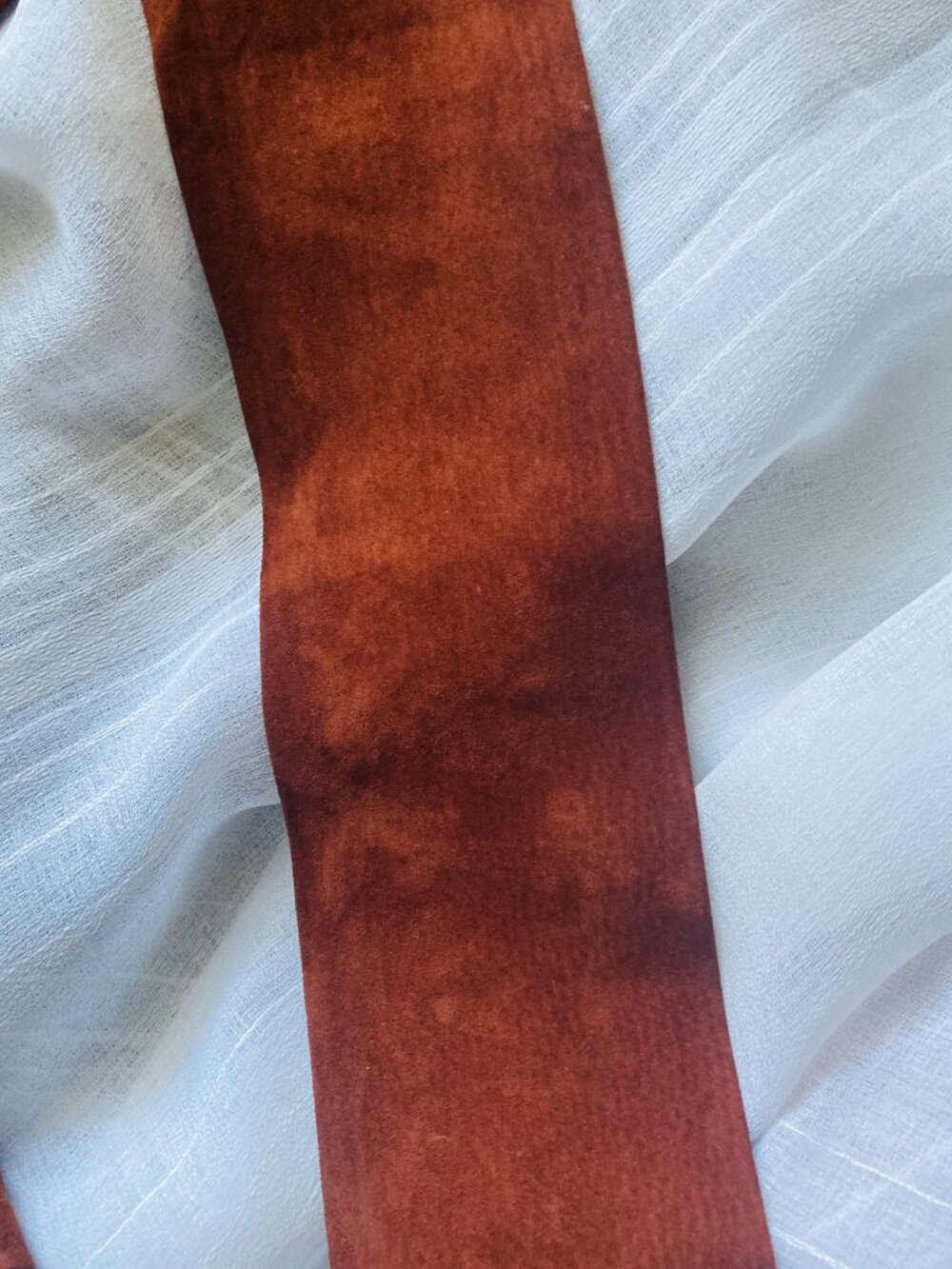 Beautiful, Unique Artisan Chic Boho Cognac Suede Obi Belt M - Picture 15 of 15